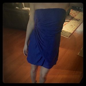Gianni bini electric blue strapless dress
