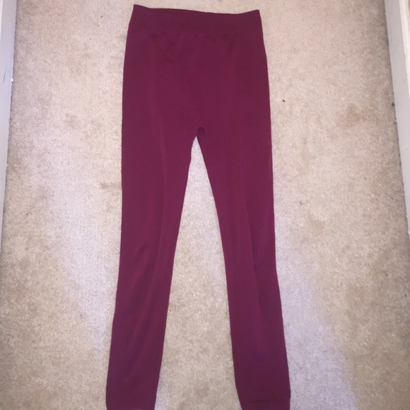 Maroon Fashion Leggings - Picture 1 of 1