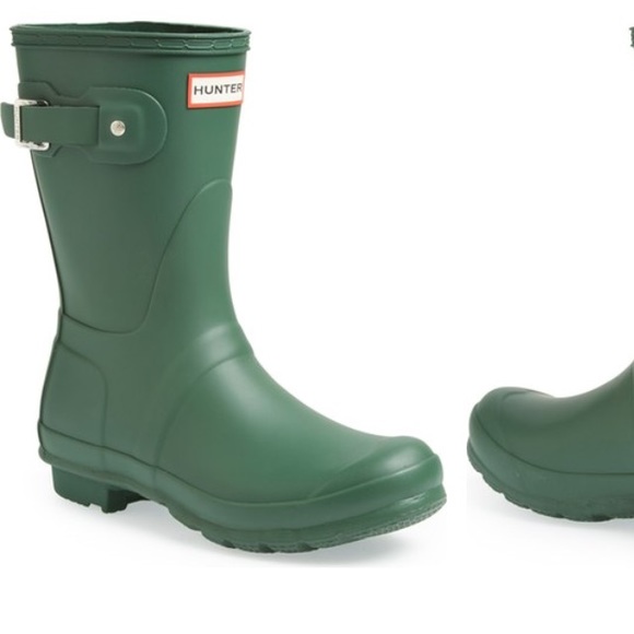 hunter green short boots