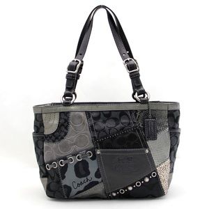 Black Patchwork Coach Bag!!