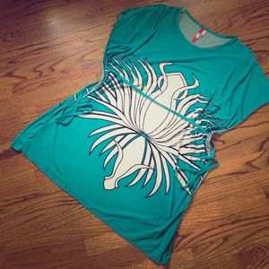 Teal beach coverup