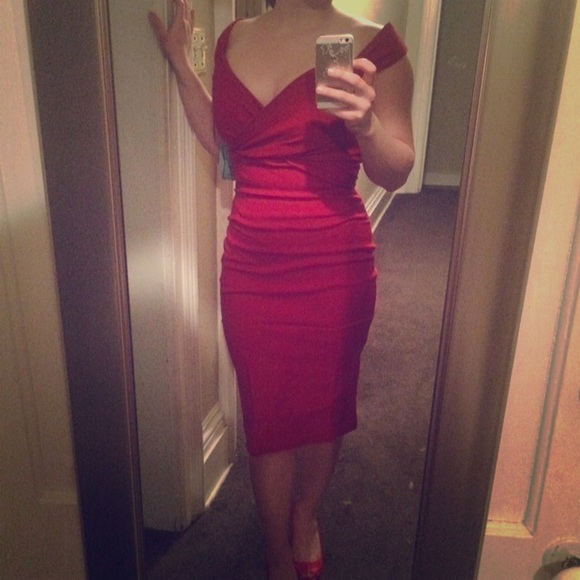 Modcloth "Lady Love Song" Dress in Ruby