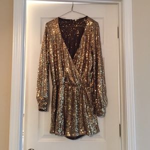 Gold sequence romper