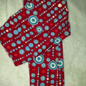 LulaRoe Captain America Americana leggings Size OS