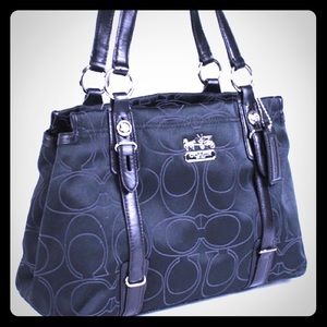 One day sale! Coach Black Sateen Bag!