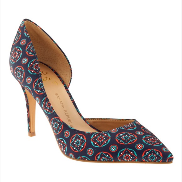 Banana Republic Andilla D'Orsay Satin Print Pump! - Picture 3 of 4