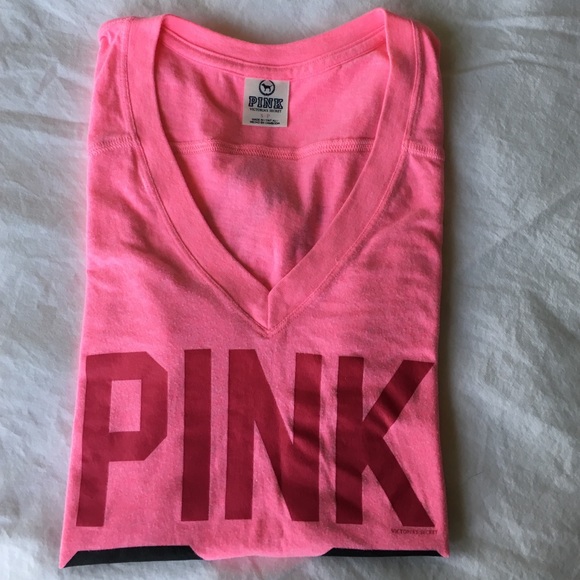 Victoria's Secret PINK long football tee - Picture 3 of 3