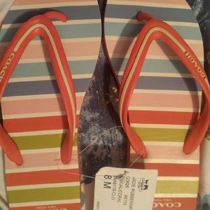 Coach flip flops- size 8 New