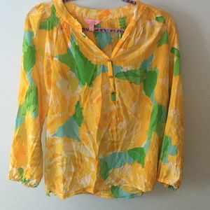 Lilly Pulitzer Elsa Top: Sunglow Yellow
