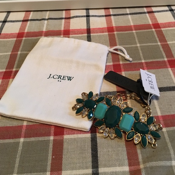 J crew NWT bracelet green gems