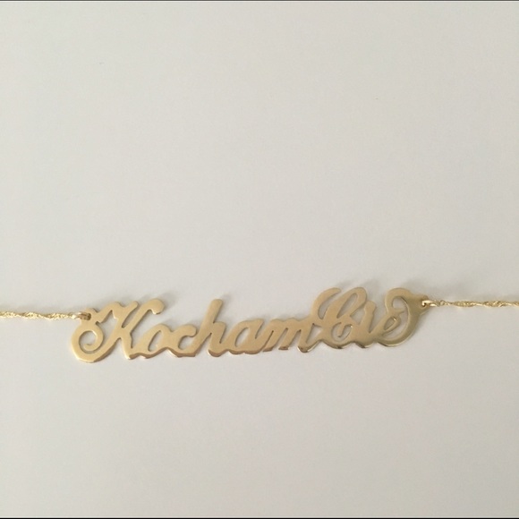 14k gold Polish "Kocham Cie" necklace