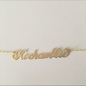 14k gold Polish "Kocham Cie" necklace