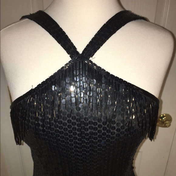 Black Asymmetric Sequin - Size-S Mini Dress👗❤️🎀