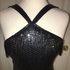 Black Asymmetric Sequin - Size-S Mini Dress👗❤️🎀