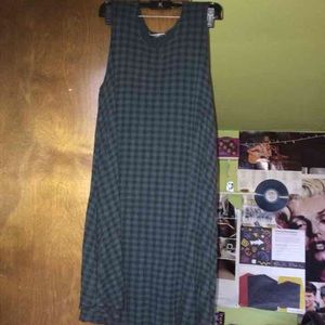 Brandy Melville green &black plaid dress!