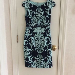 Navy and aqua dress