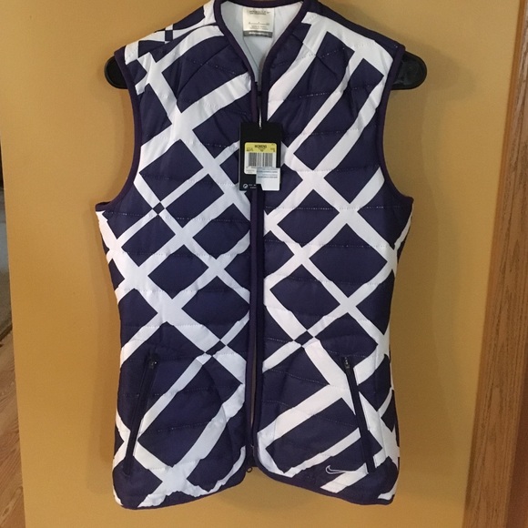 Nike Golf women's sz small vest, purple and white