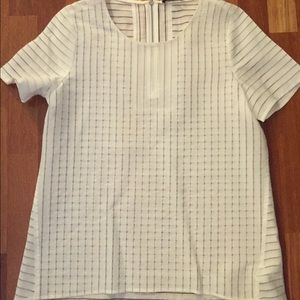 white j. Crew flowy short sleeve blouse, size 6