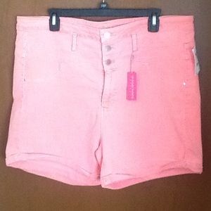 High waist pink shorts