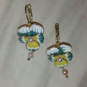 Betsey Johnson Flower Earrings