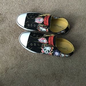 Ed hardy slip on shoes