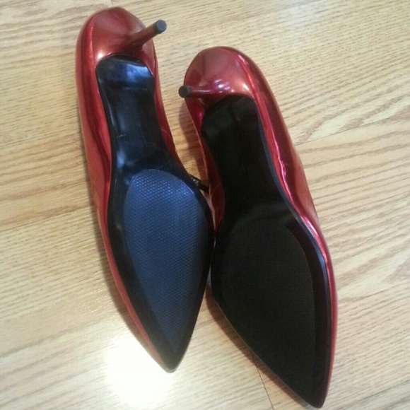 Zara red metalic heels - Picture 4 of 4