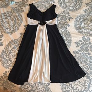 Black and white semi formal dress
