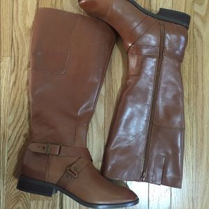 Nine West Blogger Leather Boots (Wide Calf)
