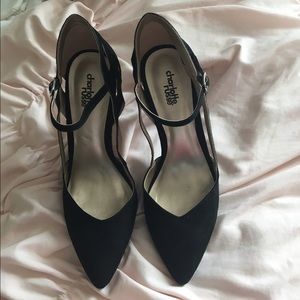 Laser Cut design Black Pumps