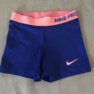 Nike pro spandex drifit shorts