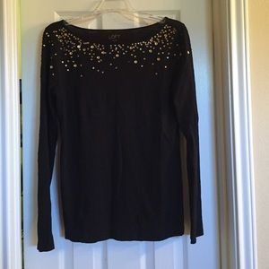 Black long sleeve top