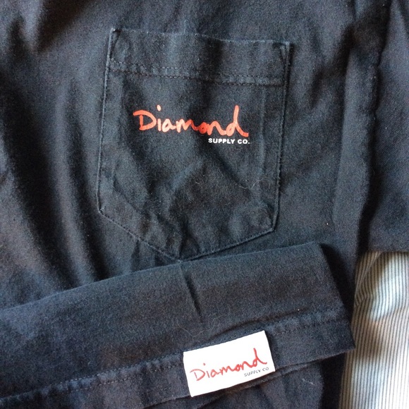 DIAMOND💎SUPPLY CO. Black Pocketed Tee - Picture 3 of 3