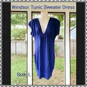 * WINDSOR Blue Tunic Sweater Dress * So Cute!
