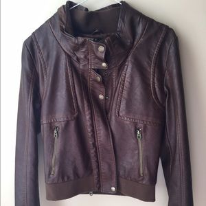 members only x urban outfitters leather jacket