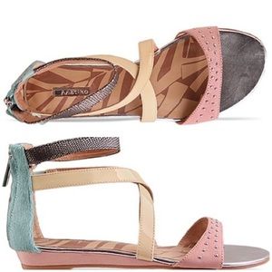Matiko multi pastel sandal with back zipper