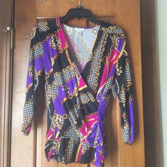 Cache Satin Crossover Top