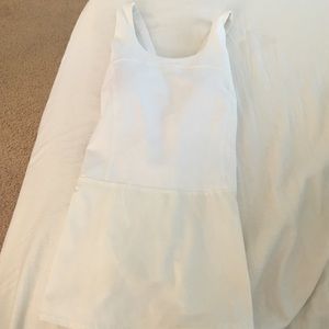 White Lululemon peplum tennis tank top size 6