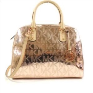 Gold metallic Micheal Kors handbag