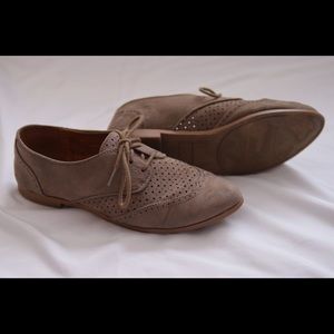 Tan oxfords