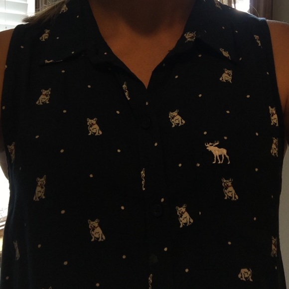 Puppy and Polka Dot blouse