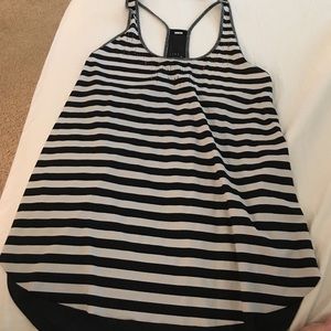 Black and white striped Lululemon tank size 6