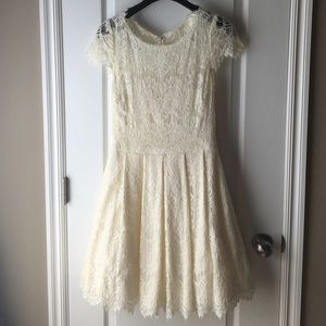 Whimsical Lace Off A-Line Dress