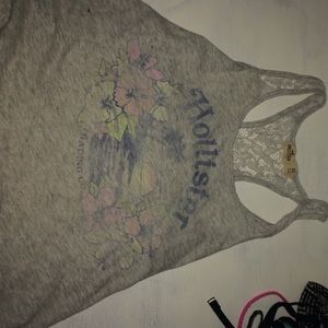 Hollister grey racerback tank top.