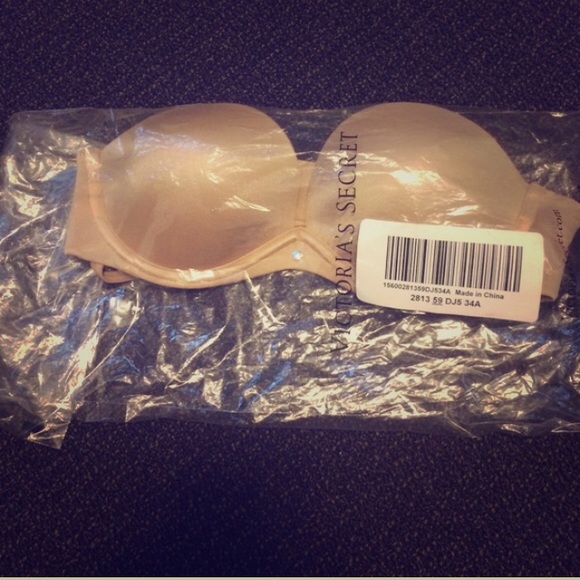 NWT BUNDLE Victoria's Secret strapless nude bra+