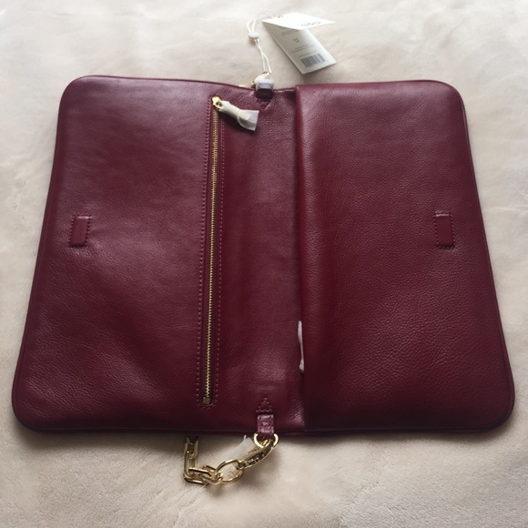 ❌SOLD❌ Tory Burch Red Agate Bombe Reva Clutch NWT - Picture 2 of 4