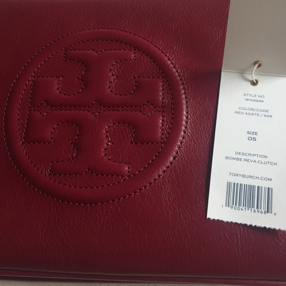 ❌SOLD❌ Tory Burch Red Agate Bombe Reva Clutch NWT - Picture 4 of 4