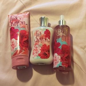 Pink Chiffon bundle from Bath and Body Works