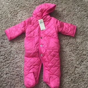 3 month old hot pink snow suit, BRAND NEW