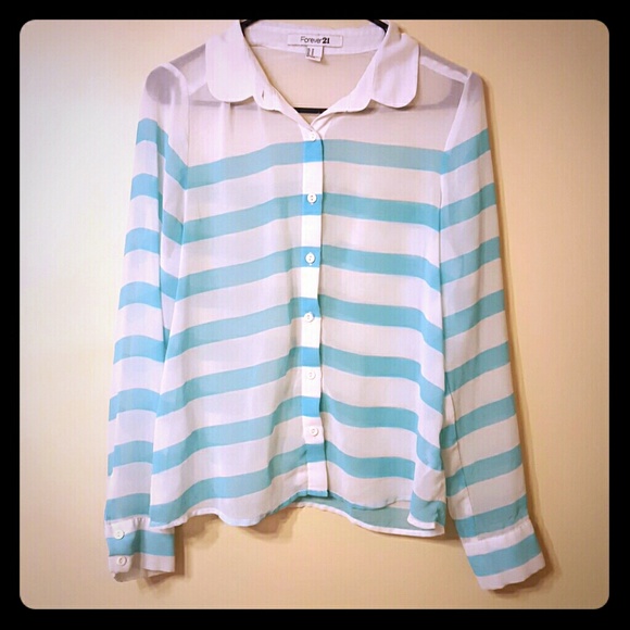 Long sleeve sheer top