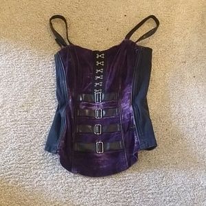 Vintage Purple velvet vampire tripp corset